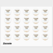 Gold Glitter Elegant Modern Hartelijk dank Ronde Sticker (Vel)