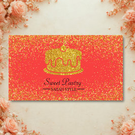 Gold Glitter Elegant Pastry Bakery Visitekaartje