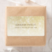 Gold Glitter Elegant Professional Moderne Sjabloon Etiket (Insitu)