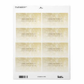 Gold Glitter Elegant Professional Moderne Sjabloon Etiket (Full Sheet)