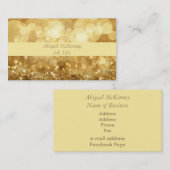 Gold Glitter Elegant Professional Visitekaartje (Voorkant / Achterkant)