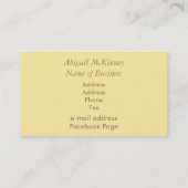 Gold Glitter Elegant Professional Visitekaartje (Achterkant)