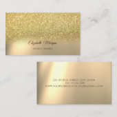 Gold Glitter Elegant Professional Visitekaartje (Voorkant / Achterkant)