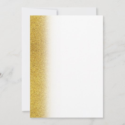 Gold Glitter Elegant Script Weddenschap Kaart (Achterkant)
