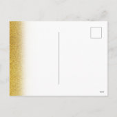 Gold Glitter Elegant Wedding Briefkaart (Achterkant)