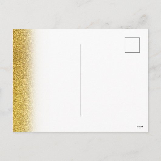 Gold Glitter Elegant Wedding Briefkaart (Achterkant)