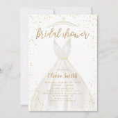 Gold Glitter Elegant Wedding Dress Vrijgezellenfee Kaart (Voorkant)