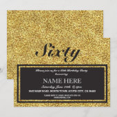 Gold Glitter Elegante Verjaardag Elke Leeftijd Uit Kaart (Voorkant / Achterkant)