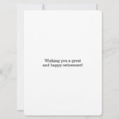 Gold Glitter en Black Modern Retirement Kaart (Achterkant)