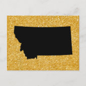 Gold Glitter en Black Montana Briefkaart (Voorkant)