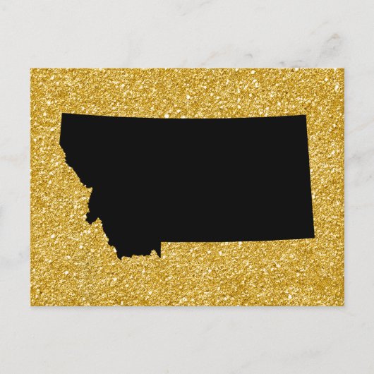 Gold Glitter en Black Montana Briefkaart (Voorkant)