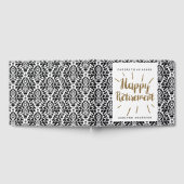 Gold Glitter en Damask Happy Retirement Gastenboek (Volledig)