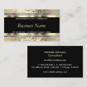 Gold Glitter en Elegant Gold en Silver Visitekaartje (Voorkant / Achterkant)