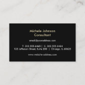 Gold Glitter en Elegant Gold en Silver Visitekaartje (Achterkant)