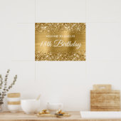 Gold Glitter en Folie 18e verjaardag Welkom Poster (Keuken)
