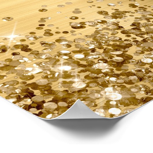 Gold Glitter en Folie 30th Birthday Welkom Poster (Hoek)