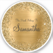 Gold Glitter en Folie Deze Drink behoort tot Sticker (Voorkant)