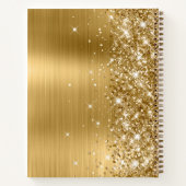 Gold Glitter en Folie Girly Sketchbook Notitieboek (Achterkant)