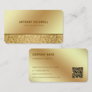 Gold Glitter en Gold Metal Visitekaartje