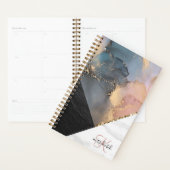 Gold Glitter en Marble Monogram Teacher Planner (Display)