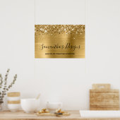 Gold Glitter en Metallic Folie Online Store Poster (Keuken)