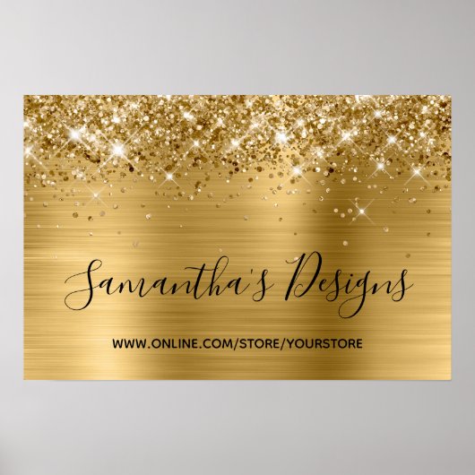 Gold Glitter en Metallic Folie Online Store Poster (Voorkant)