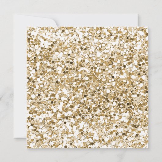 Gold Glitter en Metallic Silver 40th Birthday Kaart (Achterkant)