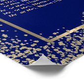Gold Glitter en Navy Blue - 8 Zitkuur Poster (Hoek)