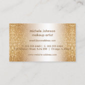 Gold Glitter en Red Lips Loyalty-kaarten Klantenkaartje (Achterkant)