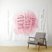 Gold Glitter en Roos Bachelorette Photo Booth Wandkleed (In Situ (horizontaal))