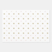 Gold glitter en roze sneeuwvlokken kerstmis inpakpapier vel (Voorkant)