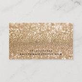 Gold glitter en roze stijlvolle Visitekaartjes (Achterkant)