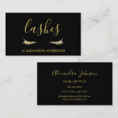 Gold Glitter en Sparkle Eyelash Extension Visitekaartje (Voorkant / Achterkant)