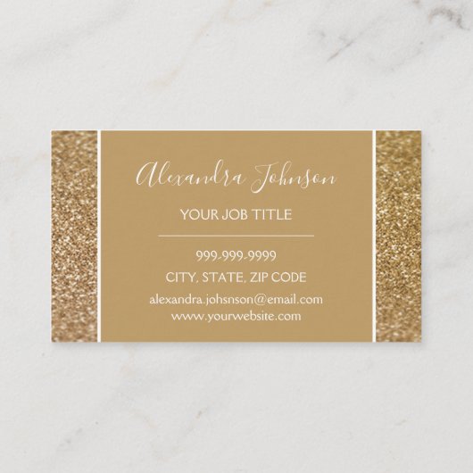 Gold Glitter en Sparkle Girly Loyalty Punch (Achterkant)