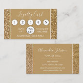 Gold Glitter en Sparkle Girly Loyalty Punch (Voorkant / Achterkant)