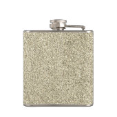 Gold Glitter en Sparkle Monogram Initiaal Heupfles (Achterkant)