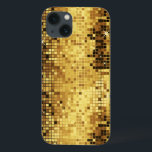 Gold Glitter en Sparkles Pattern Case-Mate iPhone Case<br><div class="desc">Elegant goudtonen retro disco ballonspiegels glitter en sparkles.</div>