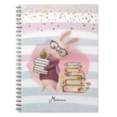 Gold Glitter en Waterverf Roze leraar Notitieboek (Voorkant)