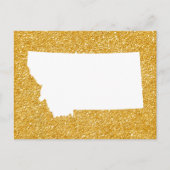 Gold Glitter en White Montana Briefkaart (Voorkant)