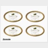 Gold Glitter en White Product Labels bevestigen de (Vel)
