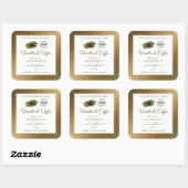 Gold Glitter en White Product Labels Ladybug Logo (Vel)