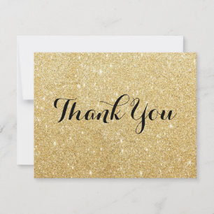 Gold Glitter en zwarte Hartelijk dank