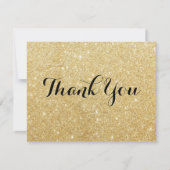 Gold Glitter en zwarte Hartelijk dank (Voorkant)