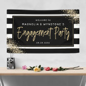 Gold Glitter Engagement Party Welkom Spandoek