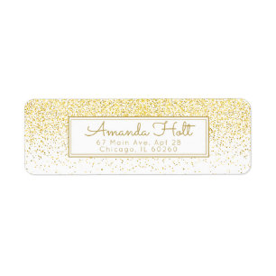 Gold Glitter Etiket