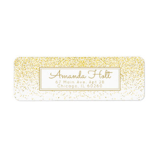 Gold Glitter Etiket