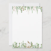 Gold Glitter Eucalyptus Greenery Wedding Kaart (Achterkant)