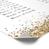 Gold Glitter Event Party Drink Prijsbalk Poster (Hoek)