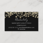 Gold Glitter Event Planner Beauty Shop Confetti Visitekaartje (Achterkant)