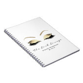 Gold Glitter Eyes Makeup Beauty White Name Notitieboek (Rechterzijde)